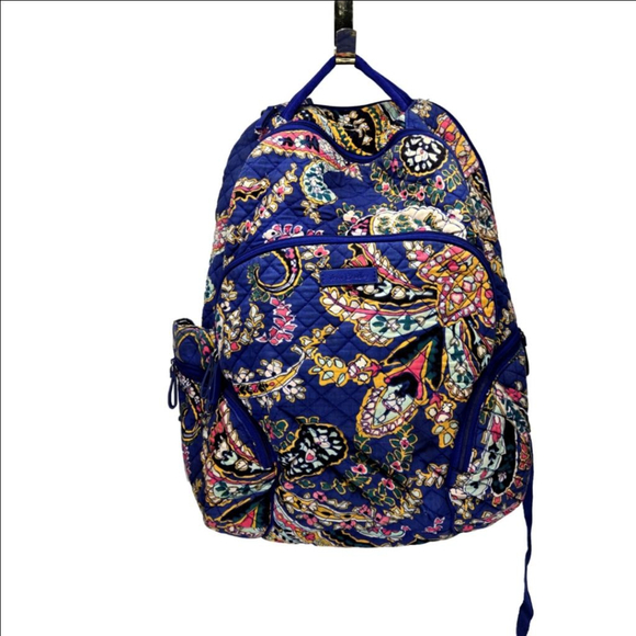 Backpack Vera Bradley Cleaning Instructions Vera Bradley Large Campus  Backpack Retired Romantic Paisley